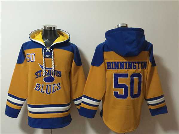 Men's St. Louis Blues #50 Jordan Binnington Yellow Ageless Must-Have Lace-Up Pullover Hoodie,We sell and wholesale Men's St. Louis Blues #50 Jordan Binnington Yellow Ageless Must-Have Lace-Up Pullover Hoodie on line form chian!